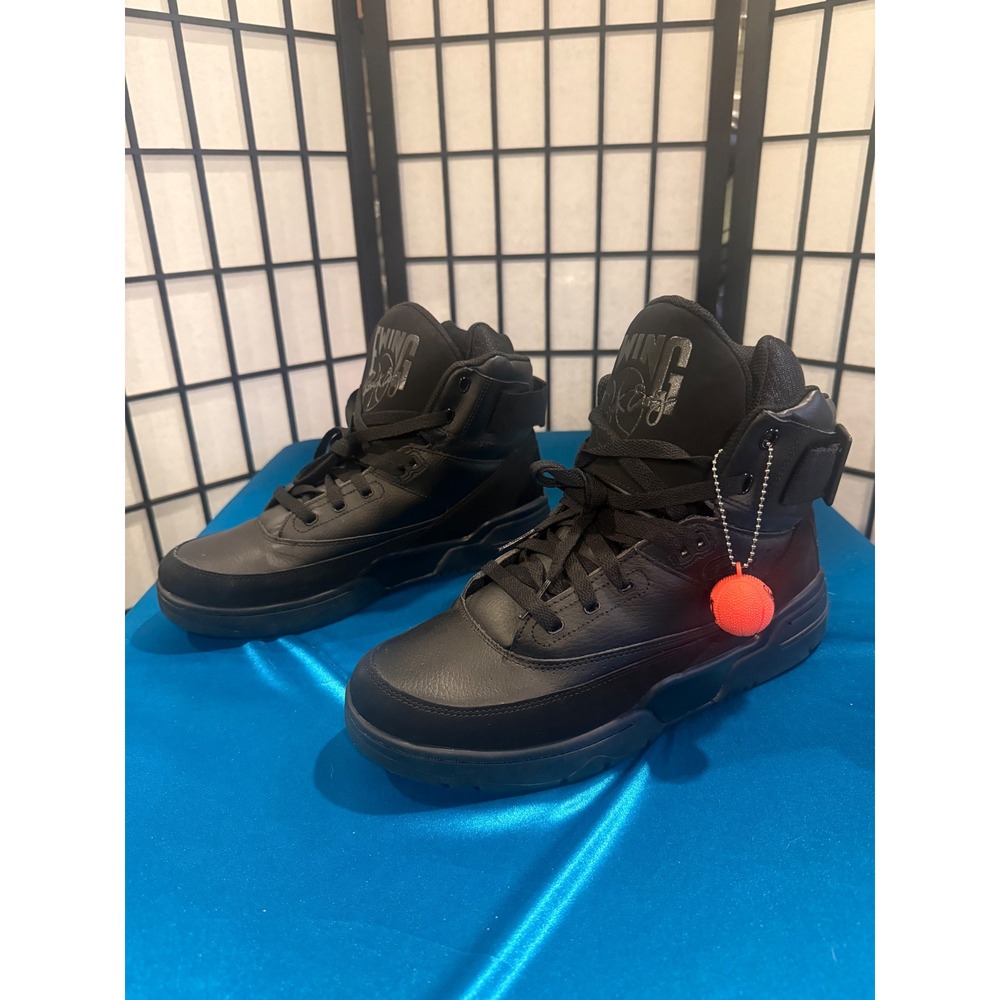 Ewing 33HI 2015 Triple Black Men's 11.5 Basketball Sneakers Retro Leather